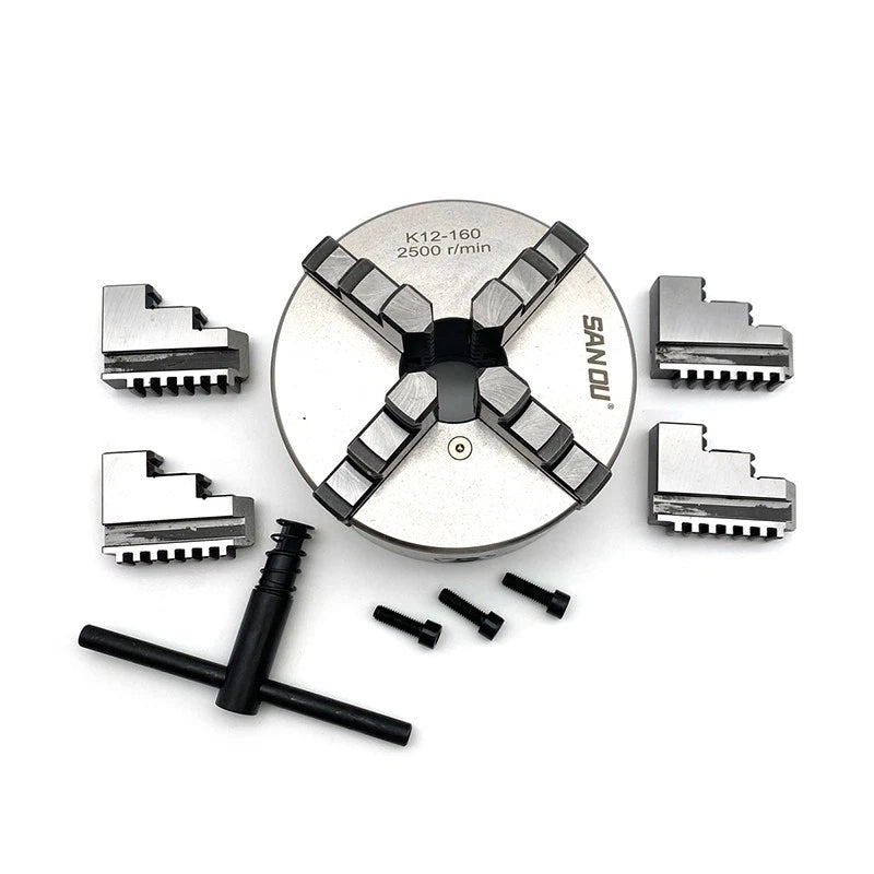 4 Jaw Self Centering Chuck for Metal Lathe — 3", 4", 5"