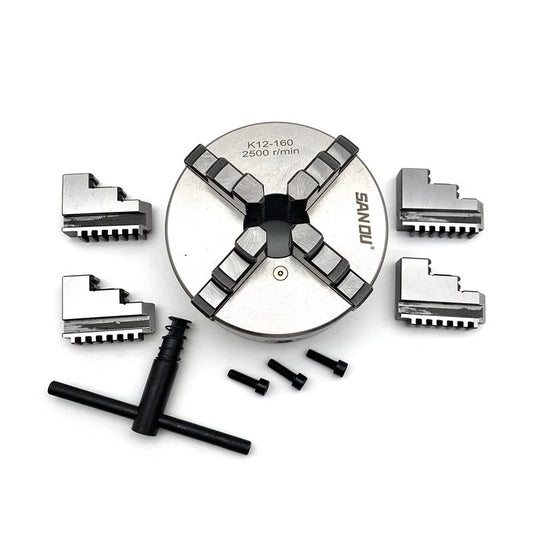 4 Jaw Self Centering Chuck for Metal Lathe — 3", 4", 5"